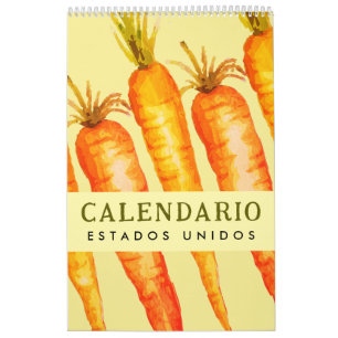 Calendário Naturaleza Língua espanhola EUA 2026