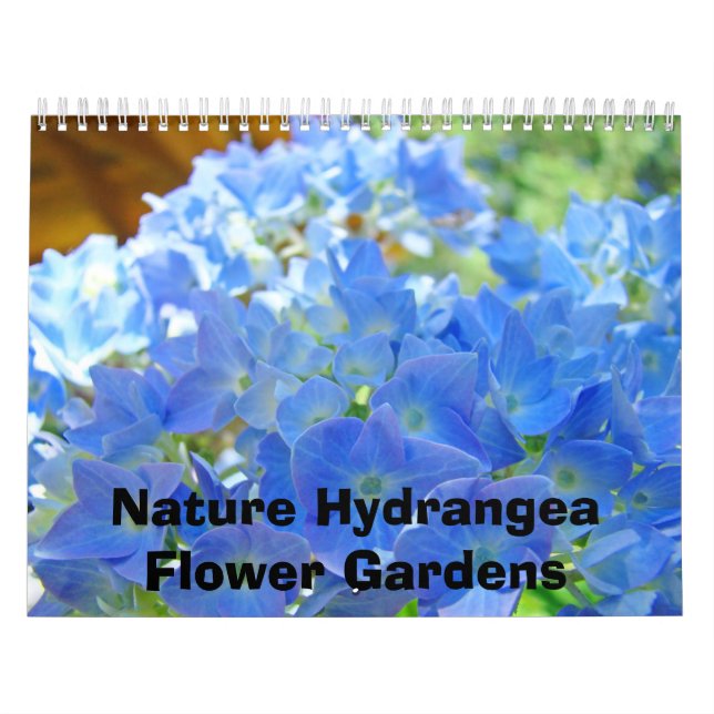 Calendário Nature Hydrangea Flower Gardens Fotografia (Capa)