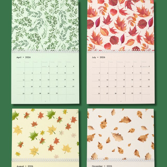 Calendário Nature-Inspired Botanical Art Wall Calendar (Criador carregado)