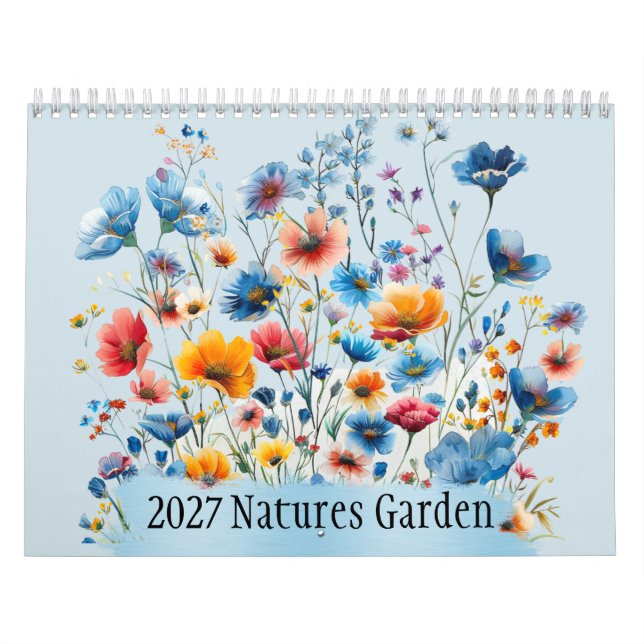 Calendário Nature’s Garden 2027  Wall Calendar 12 Months (Capa)