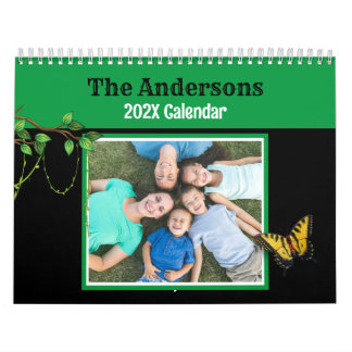 Calendário Natureza de Fotografia Personalizada da Família