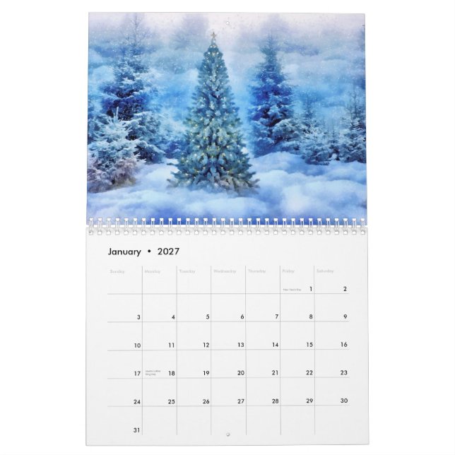 Calendário Natureza e paisagem (Jan 2027)