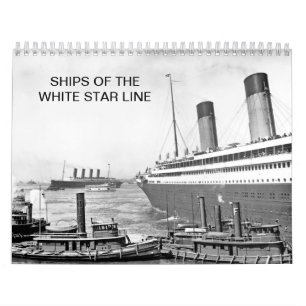 Calendário Navios da linha branca da estrela