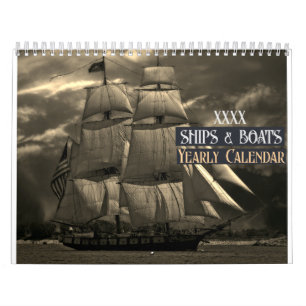 Calendário Navios e barcos Personalizam o ano