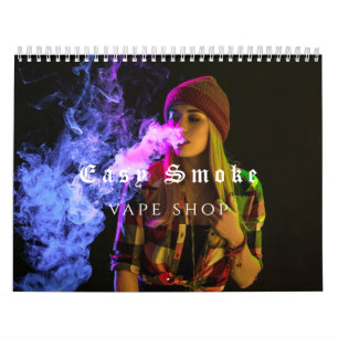 Calendário Negócio de Loja de Vape Girl Smoke