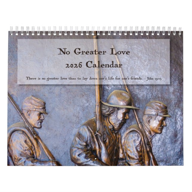 Calendário Nenhum Amor Maior 2026 (Capa)