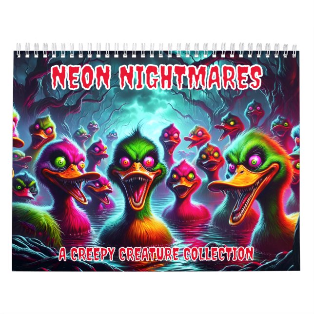 Calendário Neon Nightmares: Uma Coleção Criminosa (Capa)