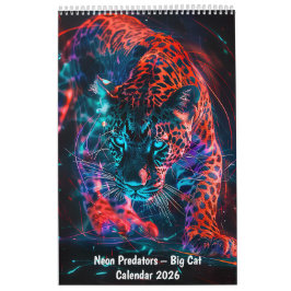 Calendário Neon Predators – Big Cat Calendar 2026