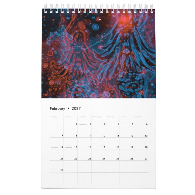 Calendário neon sermaid Calander (Fev 2027)