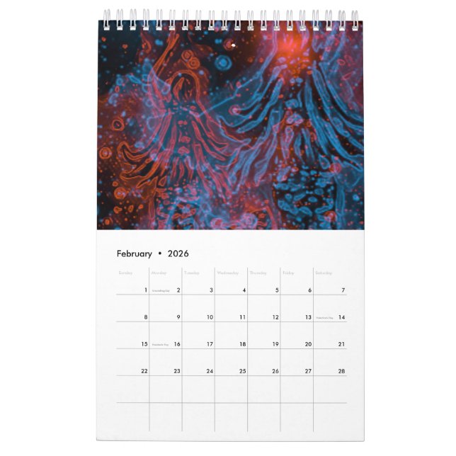 Calendário neon sermaid Calander (Fev 2026)