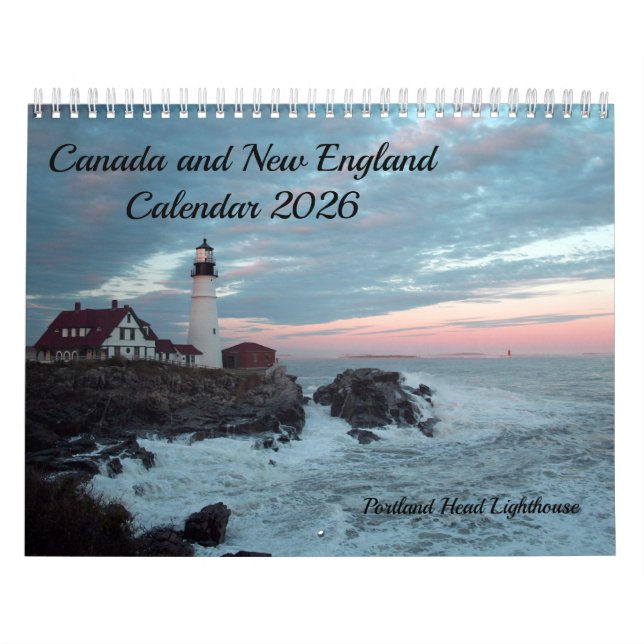 Calendário New England and Canada Calendar 2026 (Capa)