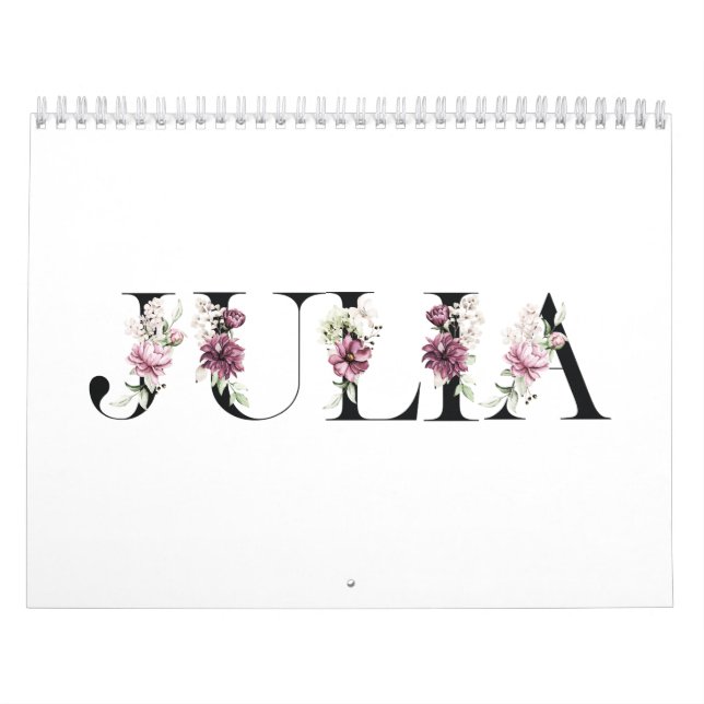 Calendário Nome Julia (Capa)