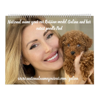Calendário Nome Nacional Seu Carro Russo Modelo Galina e Fred