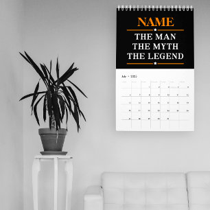 Calendário Nome Personalizado O Homem O Mito A Legenda