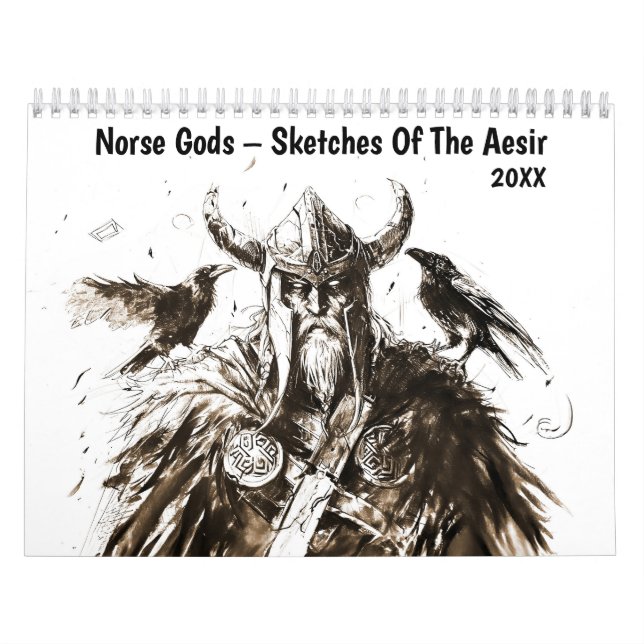 Calendário Norse Gods – Sketches Of The Aesir (Capa)
