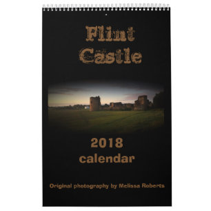 Calendário norte 2018 de Wales do castelo do síl