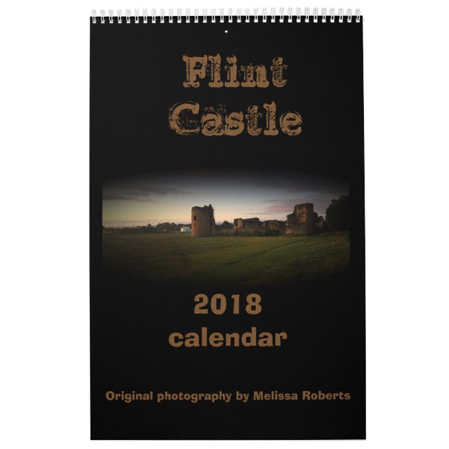Calendário norte 2018 de Wales do castelo do sílex (Capa)