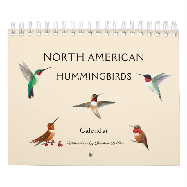 Calendário Norte-Americano de Hummingbird (Capa)