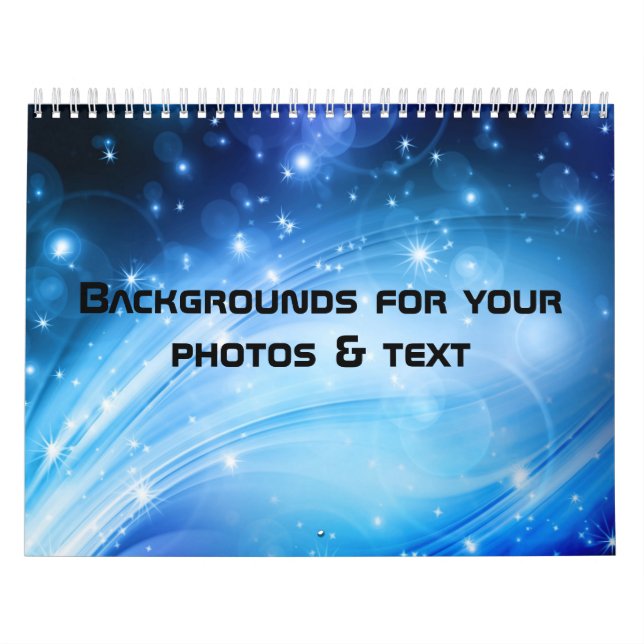Calendário Norte Claro Estrelas azuis + texto e ideias (Capa)