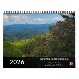 Calendário North Carolina Landscapes 2026 Calendar