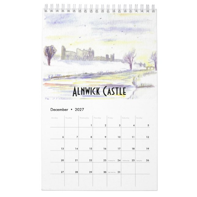 Calendário Northumberland 2019 (Dez 2027)