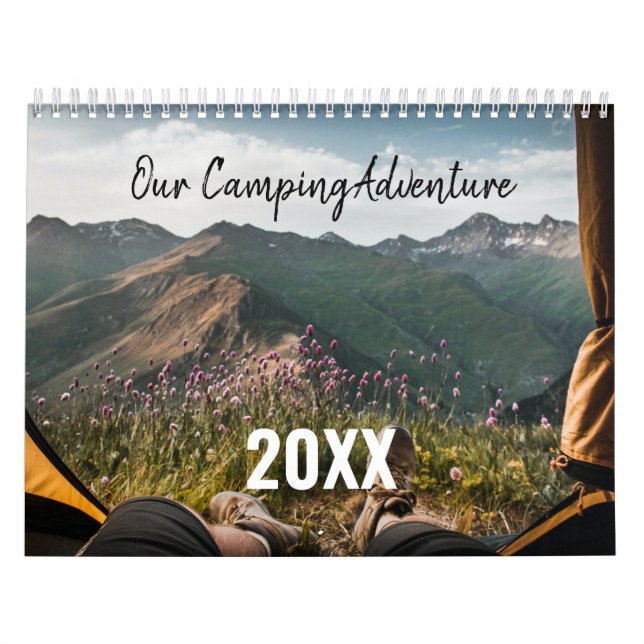 Calendário Nosso Modelo de Foto de Aventura de Camping (Capa)