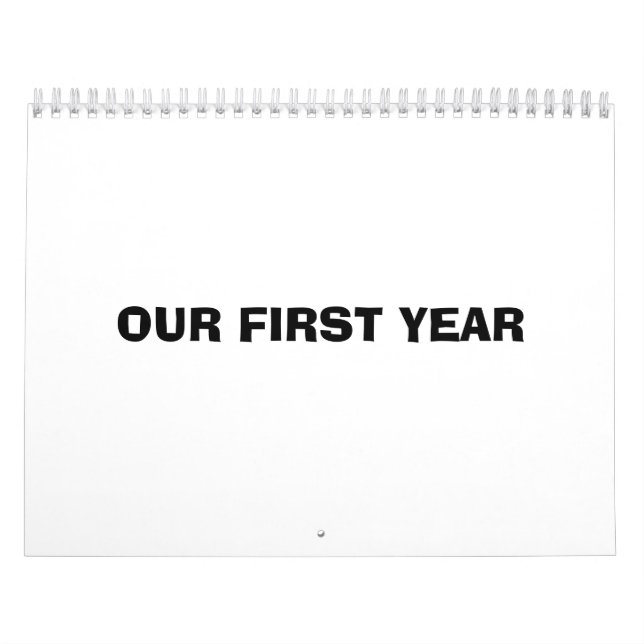 Calendário Nosso primeiro ano (Capa)