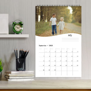 Calendário Notas Personalizadas do Modelo de Foto Moderno