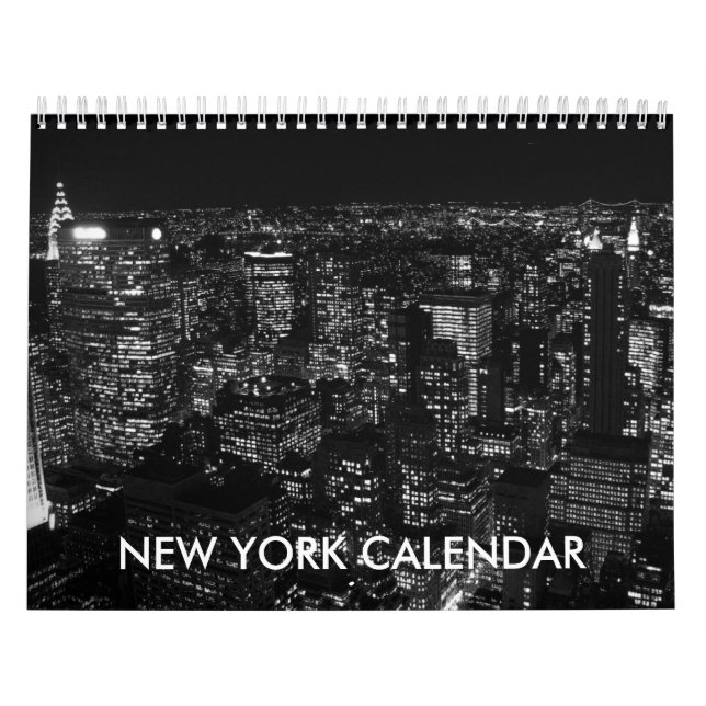 Calendário Nova Iorque branco preto (Capa)
