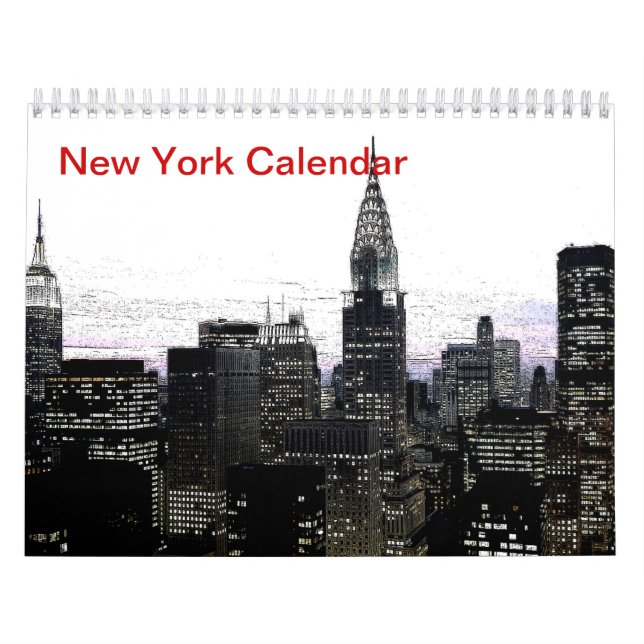 Calendário Nova Iorque Preto e Branco (Capa)