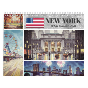 Calendário Nova York Moderna EUA