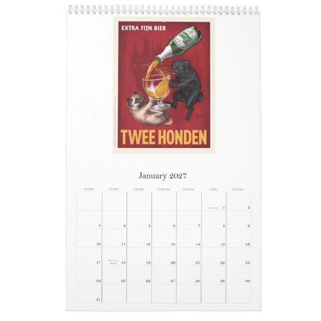 Calendário novo do vintage 2012 de Otis (Jan 2027)
