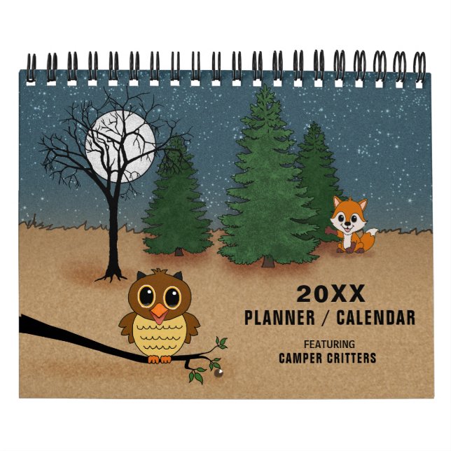 Calendário o animal 20XX de acampamento bonito Pets o (Capa)