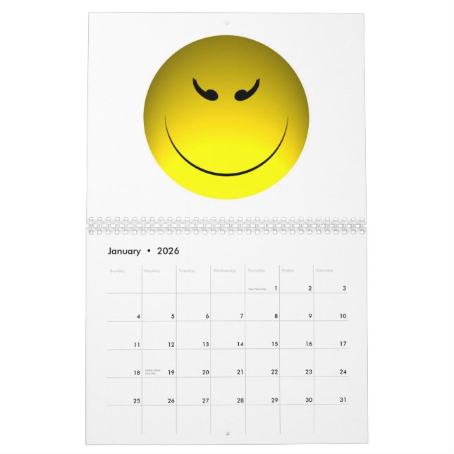 Calendário O ano nas caras (Jan 2026)