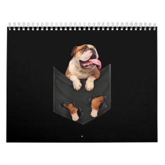 Calendário O Bulldog Inglês Nos Seus Cachorros