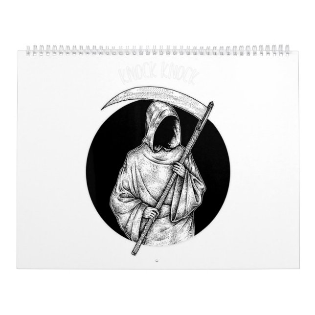 Calendário O Gótico Escuro Negra Cegos de Morte. (Capa)