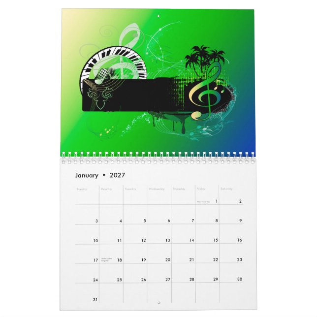 Calendário O mundo da música (Jan 2027)