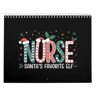 Calendário O Natal do Elfo Favorito da Enfermeira Santa Inspi