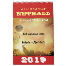 Calendário O nome feito sob encomenda da equipe personalizou