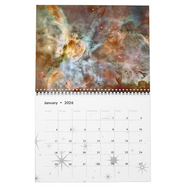 Calendário O Telescópio Espacial Hubble (Jan 2026)