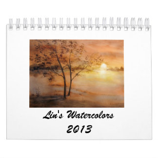 Calendário O Watercolors2013 de Lin