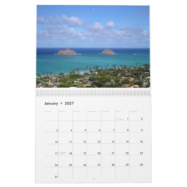 Calendário Oahu cénico 2014 (Jan 2027)