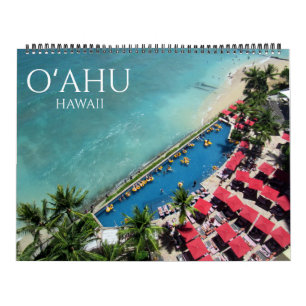 Calendário o'ahu hawaii usa 2025 grande