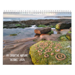 Calendário Oceano 2026 Landart pedras arte de prai