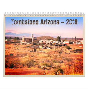 Calendário ocidental da arizona 2018 da lápide