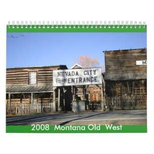 Calendário Oeste velho de Montana