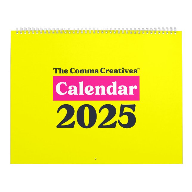 Calendário Oficial dos Criativos do Comms 2025 (Capa)