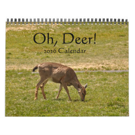 Calendário Oh, Deer! 12-month 2026 Calendar