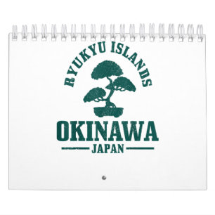 Calendário Okinawa Japão Bonsai Japonês Ryukyu Islands Gift