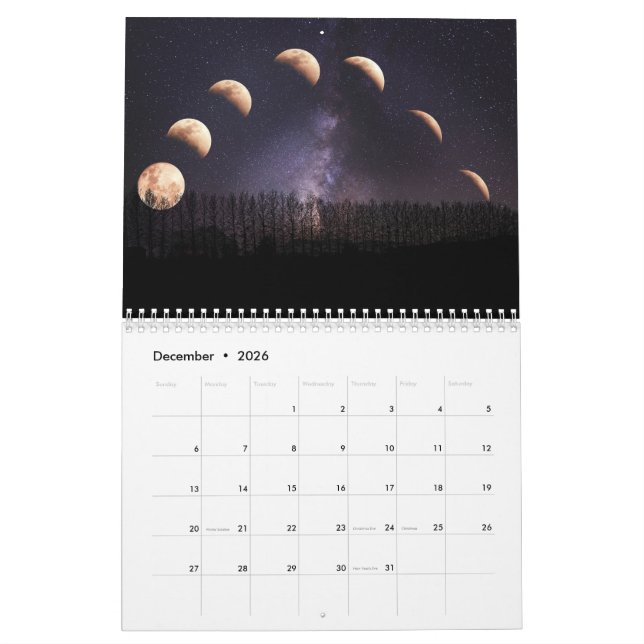 Calendário Olhe para o ciclo da lua cheia (Dez 2026)